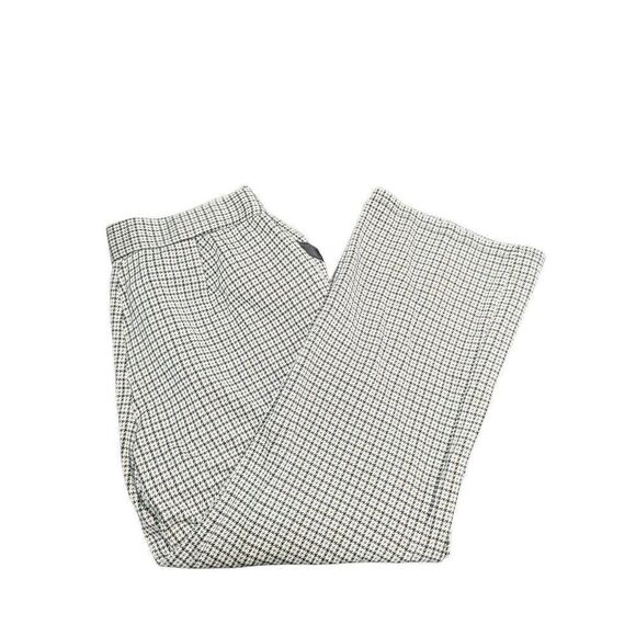 Nordstrom Rack Kick Flares Houndstooth Print Classic Boot Leg High Rise Waist Wo - Picture 1 of 6